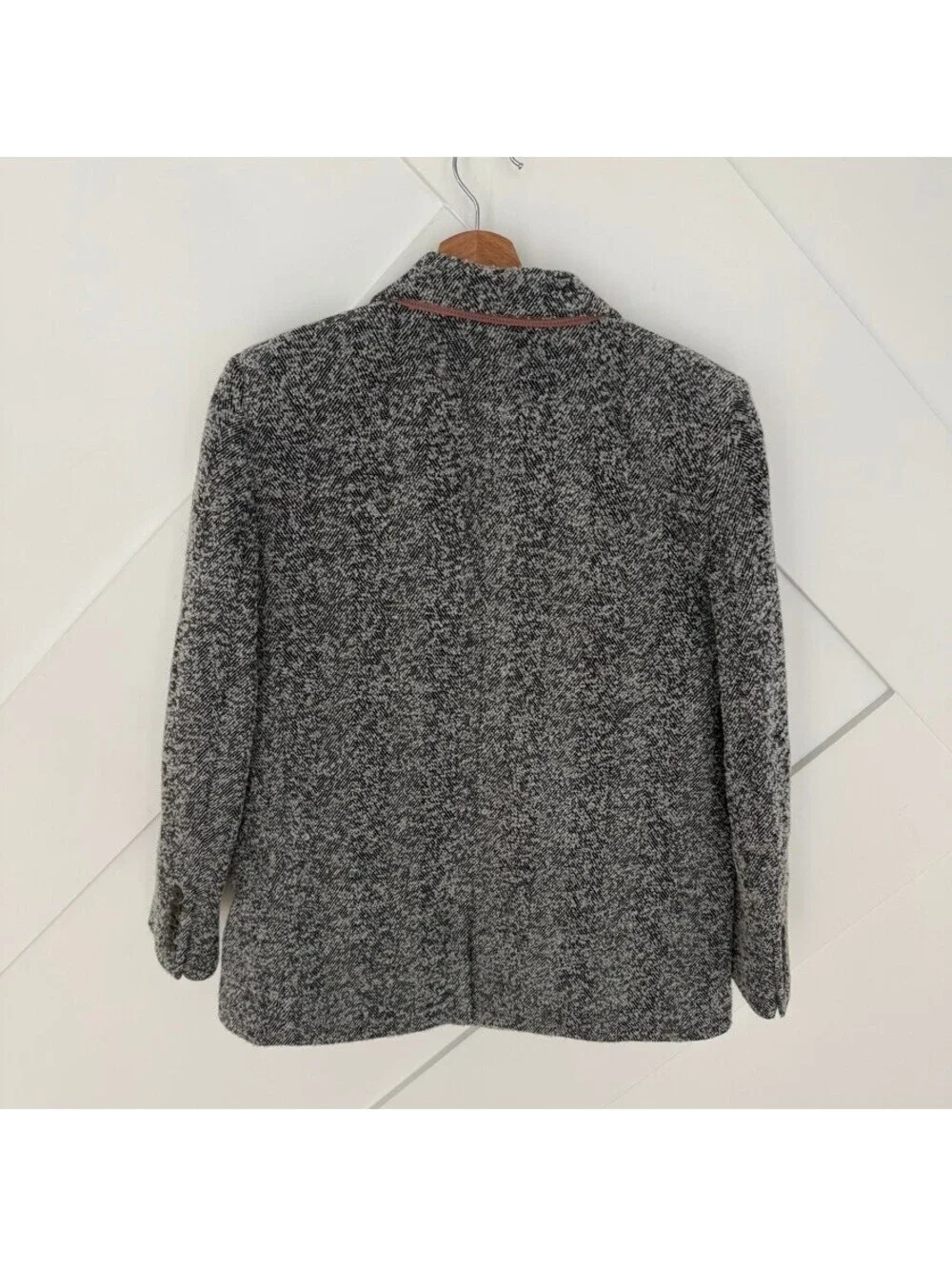 J.Crew Women's Double-Breasted Tweed Blazer Size 2 Gray Black NWT